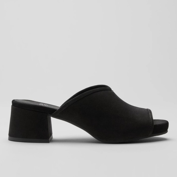 Eileen Fisher Fala Tumbled Leather Block Heel Mule size 7.5 - Picture 2 of 10